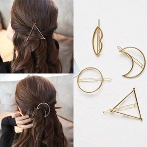 NEW 2 geometric Hair clips